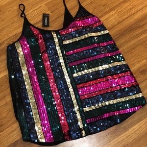 Express Sequin Party Tank